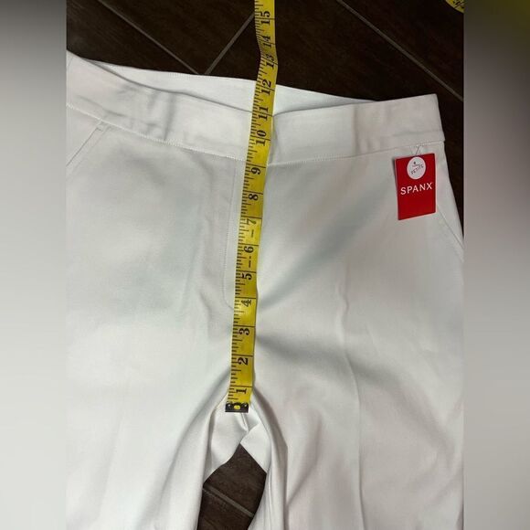Spanx on the go slim straight ankle pants classic white sz Medium Petite - Picture 7 of 8